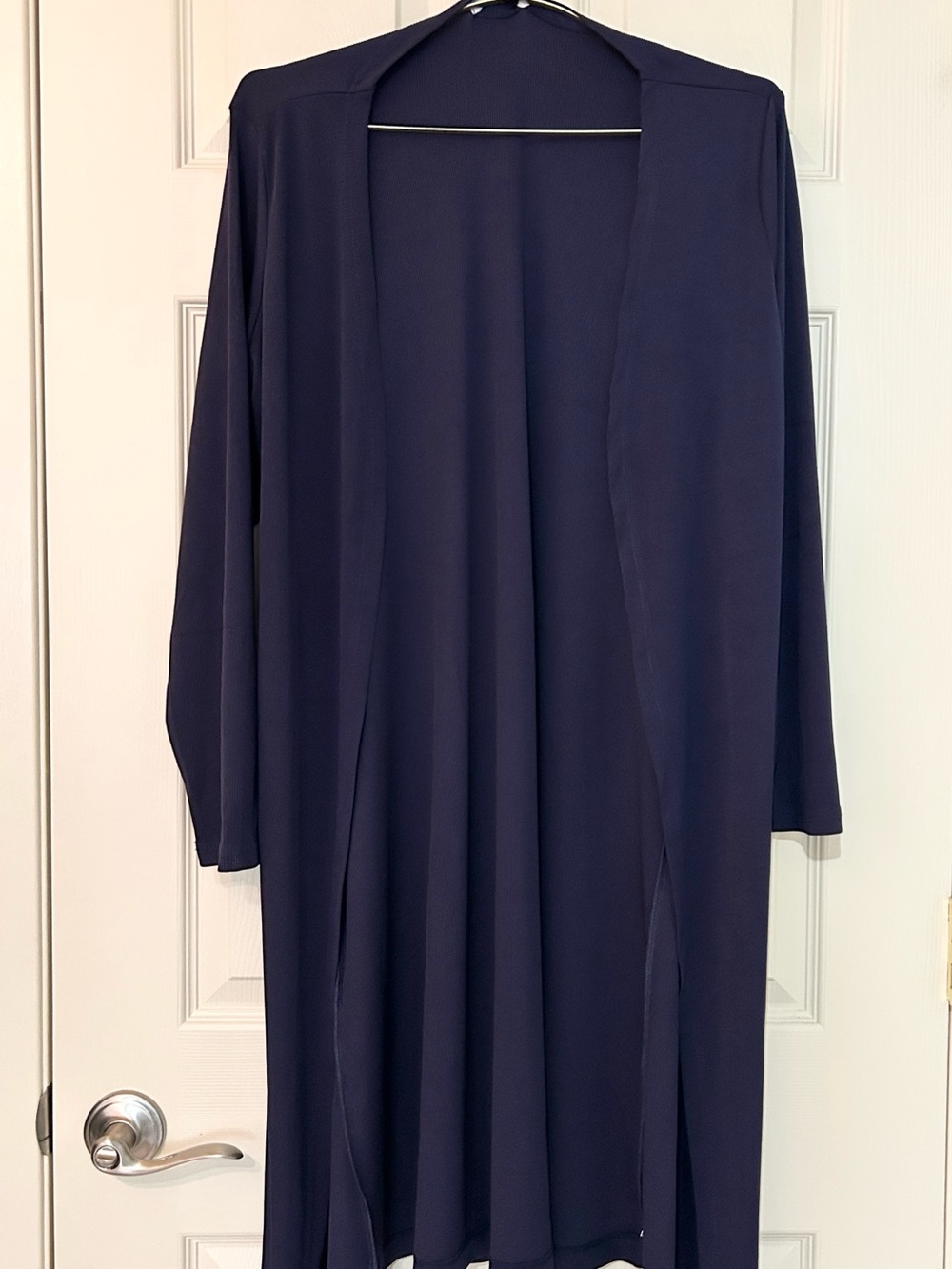 Ekouaer Women’s Medium Long Open Duster Cardigan - Navy